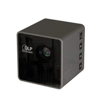 P1 30lm Portable Mini DLP Projector w/ Micro USB 3.5mm TF Slot -Black - intl