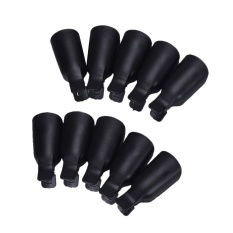 10PC Plastic Nail Art Soak Off Cap Clip UV Gel Polish Remover Wrap Tool BK - intl Philippines