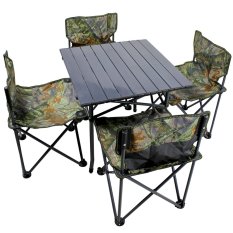 New Portable Folding Outdoor Dining Table And Chair Set Camoulage New Portable Folding Outdoor Dining Table And Chair Set Camoulage
