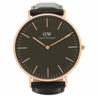 DANIEL WELLINGTON CLASSIC SHEFFIELD MENS BLACK GOLD WATCH