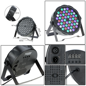70W 54LED 7Channel RGBW Flat Wash PAR Light Stage Effect Lamp Support DMX-512 Sound Activated Strobe Dimmable For Xmas Party Disco DJ Bar Show - Intl June 2018 - 5 70W 54LED 7Channel RGBW Flat Wash PAR Light Stage Effect Lamp Support DMX-512 Sound Activated Strobe Dimmable for Xmas Party Disco DJ Bar Show - intl - 5
