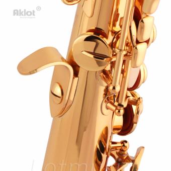 Aklot Bb Soprano Saxophone Sax Gold Lacquered Brass Body With Tunerand Reeds - Intl June 2018 - 5 Aklot Bb Soprano Saxophone Sax Gold Lacquered Brass Body with Tunerand Reeds - intl - 5