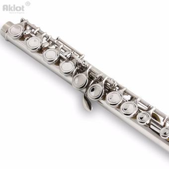 Aklot C Flute Cupronickel Nickel Plated For Student Split E WithStand Tuner Cleaning Kit - Intl June 2018 - 5 Aklot C Flute Cupronickel Nickel Plated for Student Split E withStand Tuner Cleaning Kit - intl - 5