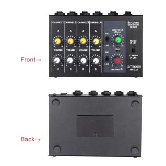 Ammoon AM-228 Ultra-compact Low Noise 8 Channels Metal Mono StereoAudio Sound Mixer With Power Adapter Cable - Intl April 2018 - 2 ammoon AM-228 Ultra-compact Low Noise 8 Channels Metal Mono StereoAudio Sound Mixer with Power Adapter Cable - intl - 2