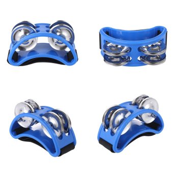 Foot Tambourine Percussion Musical Instrument 2 Sets Metal JingleBell June 2018 - 2 Foot Tambourine Percussion Musical Instrument 2 Sets Metal JingleBell - 2