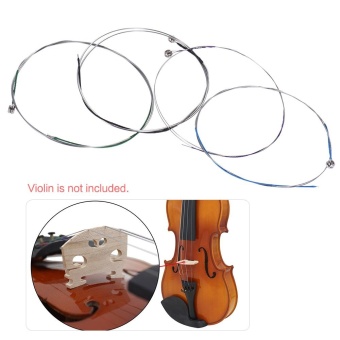 Full Set Violin Fiddle String Replacement For 3/4 & 4/4 Violin 4pcs G D A & E Medium Tension Alloy - Intl June 2018 - 3 Full Set Violin Fiddle String Replacement for 3/4 & 4/4 Violin 4pcs G D A & E Medium Tension Alloy - intl - 3