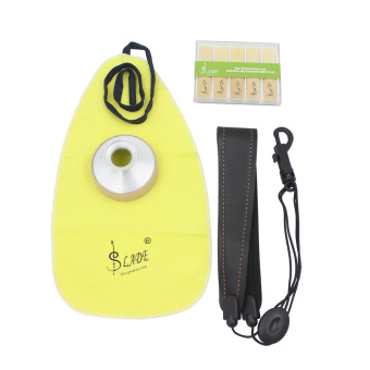 LADE 4-in-1 Alto Saxophone Sax Accessory Kit Belt Cleaning Cloth Reed Aluminum Mute Sax Accessory April 2018 - 4 LADE 4-in-1 Alto Saxophone Sax Accessory Kit Belt Cleaning Cloth Reed Aluminum Mute Sax Accessory - 4