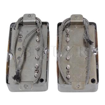 Metal Wire Electric Guitar Humbucker Bridge Neck Pickups Set Of 2 Silver - Intl June 2018 - 2 Metal Wire Electric Guitar Humbucker Bridge Neck Pickups Set of 2 Silver - intl - 2