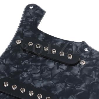 Pearl Plate Pickguard For Guitar SSH Black June 2018 - 4 Pearl Plate Pickguard for Guitar SSH Black - 4