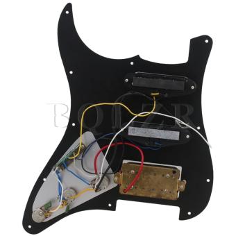Pearl Plate Pickguard For Guitar SSH Black June 2018 - 2 Pearl Plate Pickguard for Guitar SSH Black - 2