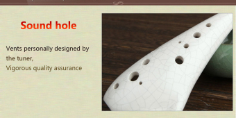 Porcelain Pottery Ocarina Flute 12-Holes Alto C AC White Instrument Gift June 2018 - 3 Porcelain Pottery Ocarina Flute 12-Holes Alto C AC White Instrument Gift - 3