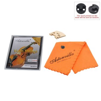 Violin 4 In 1 Set Of Strings/Rubber Mute/Maple 4/4 Bridge/CleaningCloth Accessories Parts Replace Tool June 2018 - 2 Violin 4 in 1 Set of Strings/Rubber Mute/Maple 4/4 Bridge/CleaningCloth Accessories Parts Replace Tool - 2