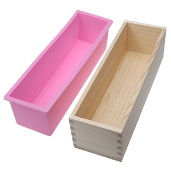 1200g Silicone Soap Loaf Mold Wooden Box DIY Making Tools - Intl April 2018 - 2 1200g Silicone Soap Loaf Mold Wooden Box DIY Making Tools - intl - 2