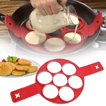 7Holes Silicone Perfect Pancakes Pan Breakfast Maker Egg FlippinFantastic June 2018 - 5 7Holes Silicone Perfect Pancakes Pan Breakfast Maker Egg FlippinFantastic - 5
