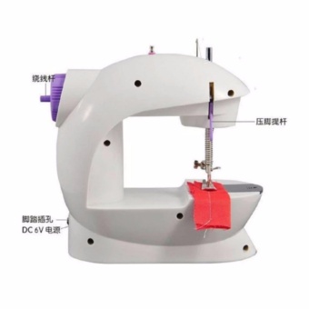 Double Thread Sewing Machine With Foot Pedal And Adapter(White-Lavender) With Free Thorn Rust Sewing Kit Box Needle Threads Pink June 2018 - 2 Double Thread Sewing Machine with Foot Pedal and Adapter(White-Lavender) with Free Thorn Rust Sewing Kit Box Needle Threads Pink - 2