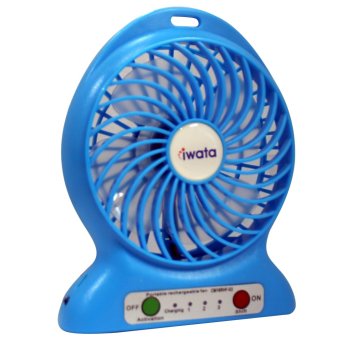 Iwata CM16RHF-03 Portable Rechargeable Fan With USB Power Bank Function (Blue) June 2018 - 2 Iwata CM16RHF-03 Portable Rechargeable Fan with USB Power Bank Function (Blue) - 2