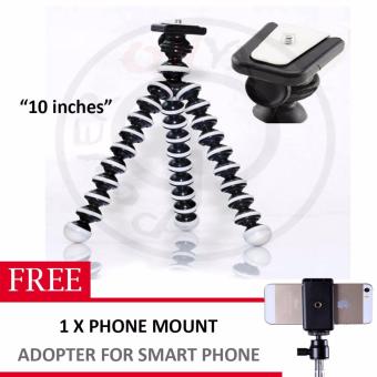 10 Inches Medium Octopus Flexible Tripod Stand Gorillapod For Gopro Sony Sjcam DSLR , Nikon Canon W/ Phone Mount June 2018 - 5 10 inches Medium Octopus Flexible Tripod Stand Gorillapod for Gopro Sony Sjcam DSLR , Nikon Canon w/ Phone mount - 5