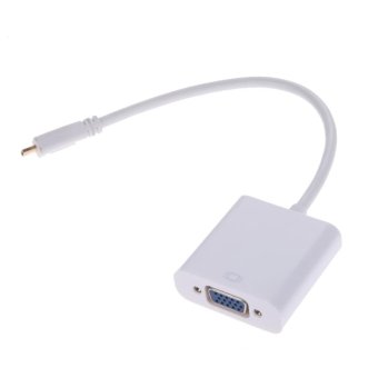 1080P Micro HDMI To VGA With Audio Converter Cable(White) - Intl June 2018 - 2 1080P Micro HDMI to VGA with Audio Converter Cable(White) - intl - 2