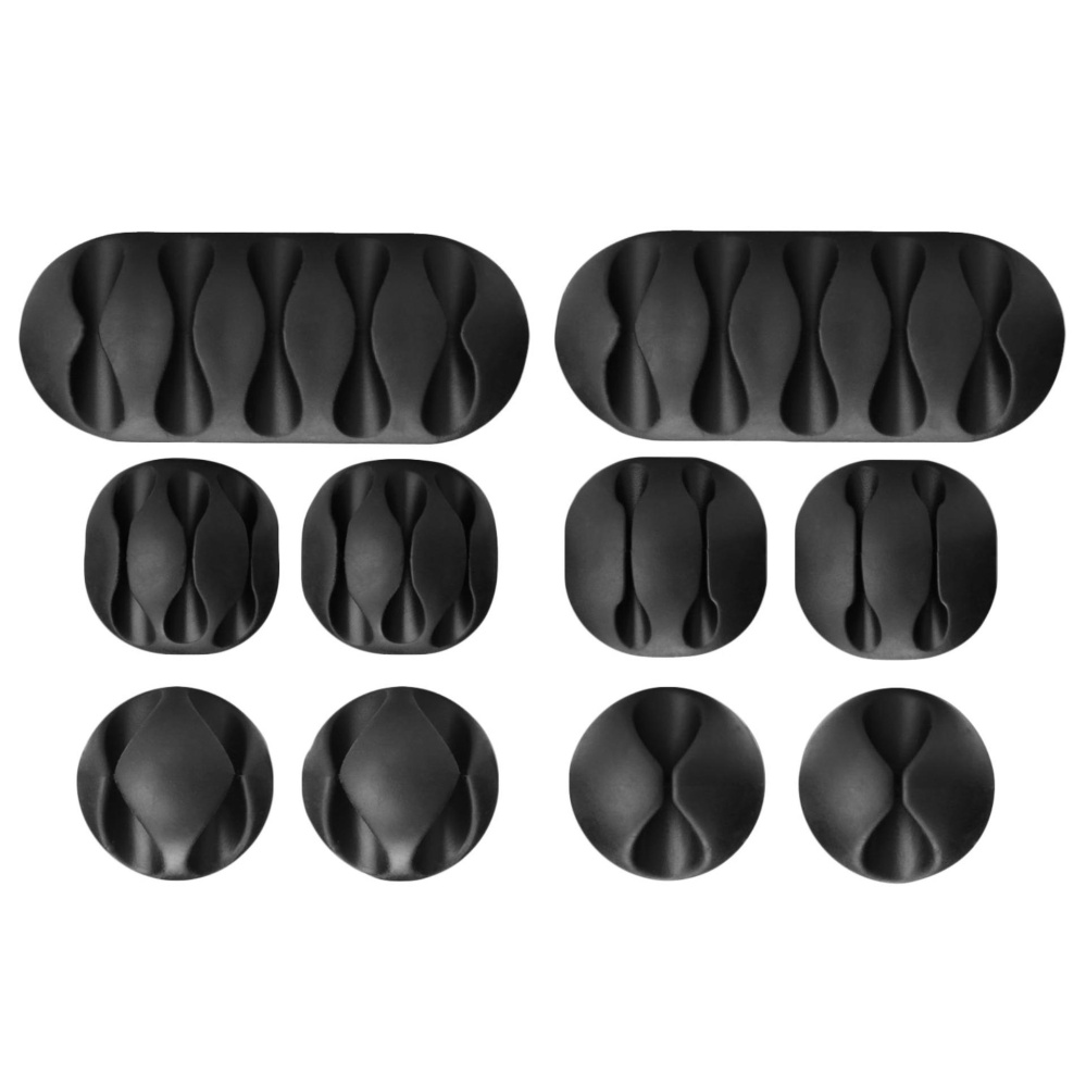 Philippines 10pcs Cable Holder Clips Tpr 5 Diffe Channel 10pcs Cable Holder Clips Tpr 5 Diffe Channel Styleself Adhesive Desk Wire Management Cord Organizer