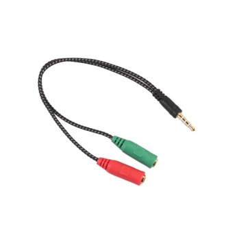1pc 3.5mm Stereo Audio Male To 2 Female Headphone/Mic Y SplitterCable (Black) - Intl June 2018 - 5 1pc 3.5mm Stereo Audio Male to 2 Female Headphone/Mic Y SplitterCable (Black) - intl - 5