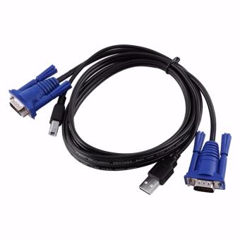 2-Port USB 2.0 KVM Switch Monitor Splitter Mouse Keyboard Video KVMSwitcher With 2 KVM Cables June 2018 - 4 2-Port USB 2.0 KVM Switch Monitor Splitter Mouse Keyboard Video KVMSwitcher with 2 KVM Cables - 4