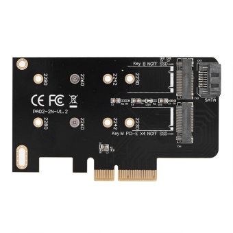 2 Ports NGFF M.2 B + M Key To PCI-E 4X 3.0 Adapter Card SSD - Intl June 2018 - 4 2 Ports NGFF M.2 B + M Key To PCI-E 4X 3.0 Adapter Card SSD - intl - 4