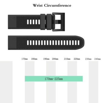 26mm Width Soft Silicone Easy Fit Band Strap For Fenix 5X / Fenix 3/3HR GPS Watch - Intl June 2018 - 2 26mm Width Soft Silicone Easy Fit Band Strap for Fenix 5X / Fenix 3/3HR GPS Watch - intl - 2