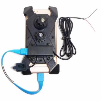 2in1 Phone Holder With USB Charger For Motorcycle (Black) June 2018 - 2 2in1 phone Holder With USB Charger for Motorcycle (Black) - 2