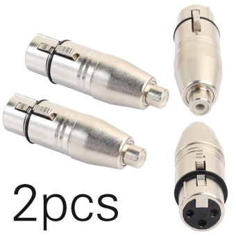 2x XLR 3pin Female To RCA Female Socket Microphone Audio AdapterConnector - Intl June 2018 - 2 2x XLR 3pin Female to RCA Female Socket Microphone Audio AdapterConnector - intl - 2