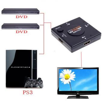 3 Port Mini Switcher HD Video HDMI Switch Splitter For HDTV PS31080P With Free Mini Foldable All-In-One Monopod With RemoteClicker (Black) June 2018 - 3 3 Port Mini Switcher HD Video HDMI Switch Splitter for HDTV PS31080P with Free Mini Foldable All-In-One Monopod with RemoteClicker (Black) - 3