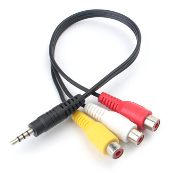 3.5mm AUX Male Plug To 3 RCA Female Cable AV Composite Stereo Audio Adapter Cord June 2018 - 3 3.5mm AUX Male Plug to 3 RCA Female Cable AV Composite Stereo Audio Adapter Cord - 3