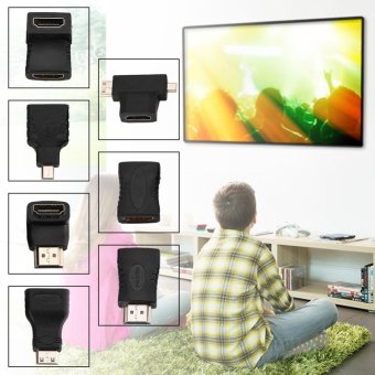 7 In 1 Pack Multiple HDMI Cable Connector Adapters Angled MiniMicro Male Female UHD Converters - Intl June 2018 - 4 7 in 1 Pack Multiple HDMI Cable Connector Adapters Angled MiniMicro Male Female UHD Converters - intl - 4