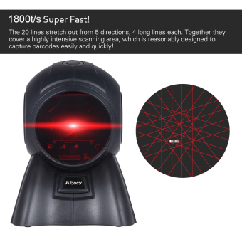 Aibecy Omni-directional 20 Lines 1D USB Orbit Barcode Scanner Reader Auto Scanning 1800t/s Speed 30? Adjustable Head June 2018 - 5 Aibecy Omni-directional 20 Lines 1D USB Orbit Barcode Scanner Reader Auto Scanning 1800t/s Speed 30? Adjustable Head - 5