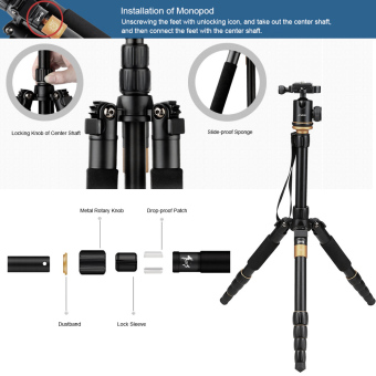 Andoer Digital Camera Camcorder Video Tripod Monopod Ball Head (Black) June 2018 - 2 Andoer Digital Camera Camcorder Video Tripod Monopod Ball Head (Black) - 2