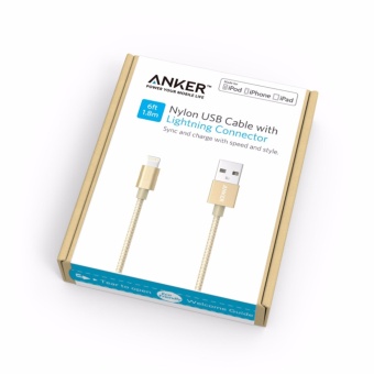 Anker A7114 Nylon Lightning To USB Cable MFI Certified Cable ForIPhone 7 Fast Charging Cable 6ft/1.8m Pink Color A7114 For IphoneIpad - Intl June 2018 - 5 Anker A7114 Nylon Lightning To USB Cable MFI Certified Cable forIPhone 7 Fast Charging Cable 6ft/1.8m Pink Color A7114 for IphoneIpad - intl - 5
