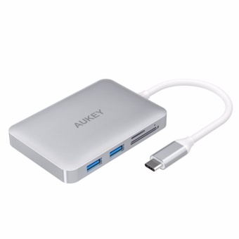 Aukey CB-C49 5GHz USB 3.0 Type-C Hub To HDMI Adapter Cable For Macbook Pro 12inch 5 Ports TF/ SD Card Reader - Intl June 2018 - 2 Aukey CB-C49 5GHz USB 3.0 Type-C Hub to HDMI Adapter Cable for Macbook Pro 12inch 5 Ports TF/ SD Card Reader - intl - 2