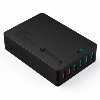 AUKEY PA-T11 6-Port USB 3.0 Travel Quick Charger Universal Charger(Black) Uk Us Plug - Intl July 2018 - 2 AUKEY PA-T11 6-Port USB 3.0 Travel Quick Charger Universal Charger(Black) uk us plug - intl - 2