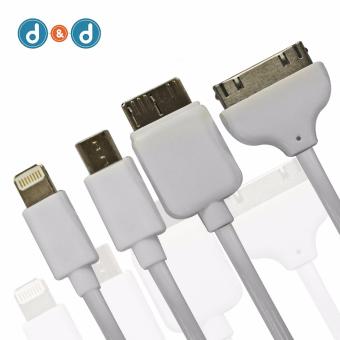 Bavin 5 In 1 1m Round USB Cable (White) July 2018 - 3 Bavin 5 in 1 1m Round USB Cable (White) - 3