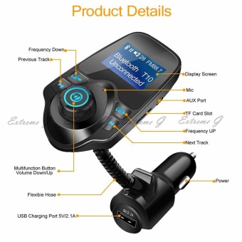 Bluetooth Car Kit MP3 Player Hands-free Call Wireless FMTransmitter Car Charger Support Micro TF Card For IPhone ForSamsung - Intl July 2018 - 2 Bluetooth Car Kit MP3 Player Hands-free Call Wireless FMTransmitter Car charger Support Micro TF Card For iPhone forSamsung - intl - 2