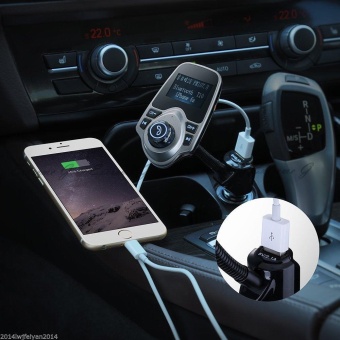 Bluetooth Car Kit MP3 Player Hands-free Call Wireless FMTransmitter Car Charger Support Micro TF Card For IPhone ForSamsung - Intl July 2018 - 5 Bluetooth Car Kit MP3 Player Hands-free Call Wireless FMTransmitter Car charger Support Micro TF Card For iPhone forSamsung - intl - 5