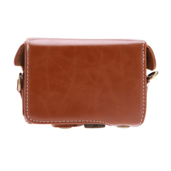 Brown PU Leather Camera Bag Case For Sony RX100 RX100M2 June 2018 - 3 Brown PU Leather Camera Bag Case for Sony RX100 RX100M2 - 3
