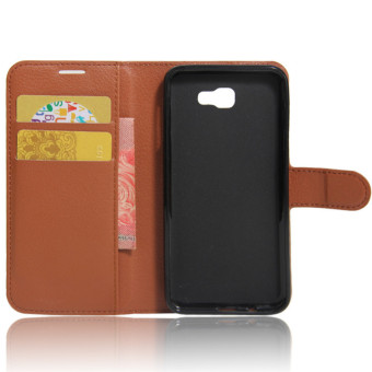 BYT Leather Flip Cover Case For Samsung Galaxy J5 Prime (Brown) June 2018 - 2 BYT Leather Flip Cover Case for Samsung Galaxy J5 Prime (Brown) - 2