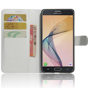 BYT Leather Flip Cover Case For Samsung Galaxy J7 Prime (White) June 2018 - 2 BYT Leather Flip Cover Case for Samsung Galaxy J7 Prime (White) - 2