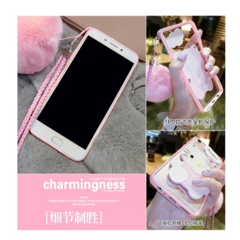 Cartoon Cute Mirror Case For OPPO A59/F1s(pink+Hair Ball KT) - Intl June 2018 - 5 Cartoon cute mirror Case For OPPO A59/F1s(pink+Hair ball KT) - intl - 5