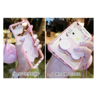 Cartoon Cute Mirror Case For OPPO A59/F1s(pink+Hair Ball KT) - Intl June 2018 - 4 Cartoon cute mirror Case For OPPO A59/F1s(pink+Hair ball KT) - intl - 4