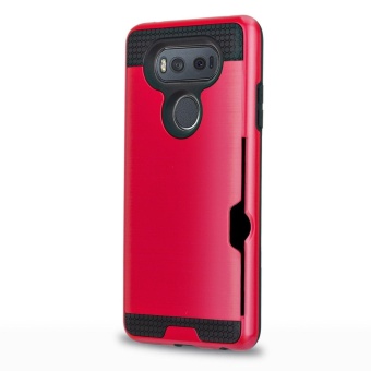 Credit Card Slots Holder Hard Plastic PC TPU Soft Hybrid ShockproofHeavy Duty Protective Holster Cover Case For LG V20 - Intl April 2018 - 2 Credit Card Slots Holder Hard Plastic PC TPU Soft Hybrid ShockproofHeavy Duty Protective Holster Cover Case for LG V20 - intl - 2