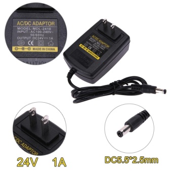 DC24V 1A Adapter AC 100V-240V To DC 24V Converter Power SupplyAdapter 5.5*2.5 Mm(Black)-US - Intl June 2018 - 4 DC24V 1A Adapter AC 100V-240V to DC 24V Converter Power SupplyAdapter 5.5*2.5 mm(Black)-US - intl - 4
