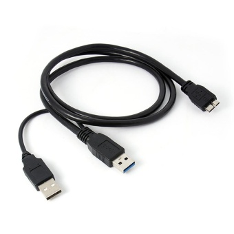 Dual A To Micro B USB 3.0 Y Cable Move Hard Disk Cable - Intl June 2018 - 2 Dual A to Micro B USB 3.0 Y Cable Move Hard Disk Cable - intl - 2