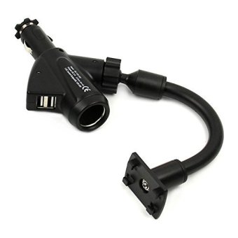 Dual USB Port Car Mount Cell Phone Charger (Black) June 2018 - 2 Dual USB Port Car Mount Cell Phone Charger (Black) - 2