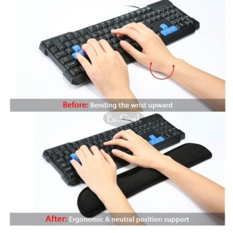 EsoGoal Keyboard Wrist Rest Pad Ergonomic Support For Computer PC Laptop (Black) - Intl June 2018 - 2 EsoGoal Keyboard Wrist Rest Pad Ergonomic Support for Computer PC Laptop (Black) - intl - 2